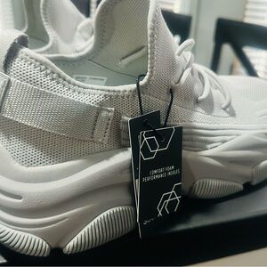 White Athletic Sneakers with Comfort Foamnew men size 10.5